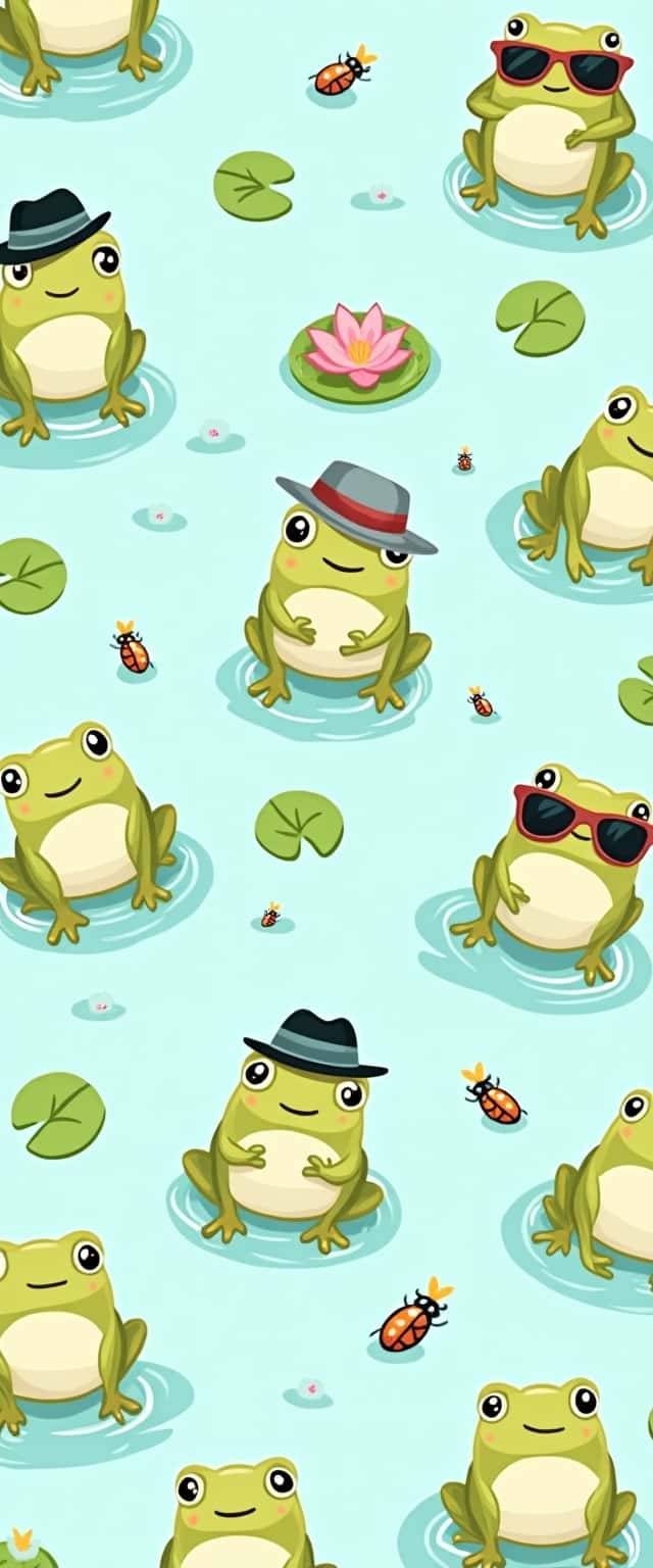 Cartoon Frogs Pattern Design Phone Case Cartoon Frogs Pattern Design Phone Case