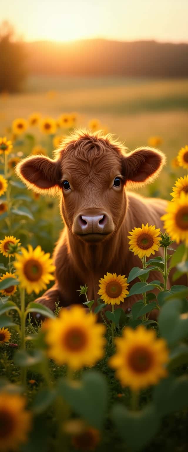 Highland Cow in Sunflower Field Phone Case Highland Cow in Sunflower Field Phone Case