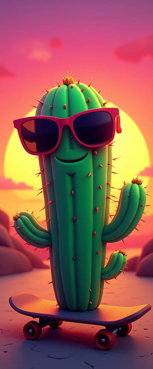 Cartoon Cactus Character Phone Case Cartoon Cactus Character Phone Case
