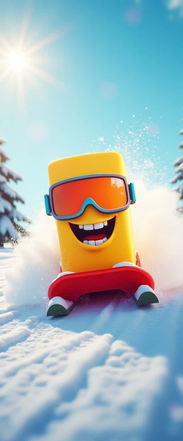 Cheerful Butter Block Sledding Phone Case