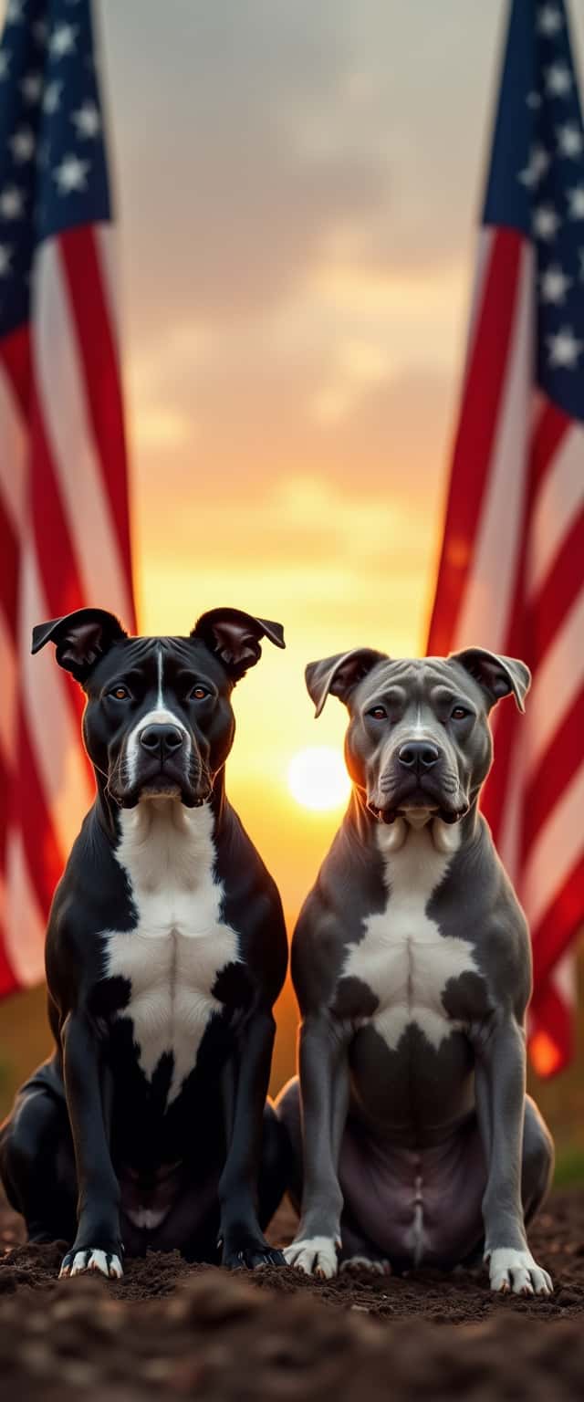 American Bully and Pit Bull Scene Phone Case American Bully and Pit Bull Scene Phone Case