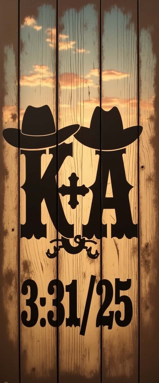 Rustic Cowboy Initials Design Phone Case Rustic Cowboy Initials Design Phone Case