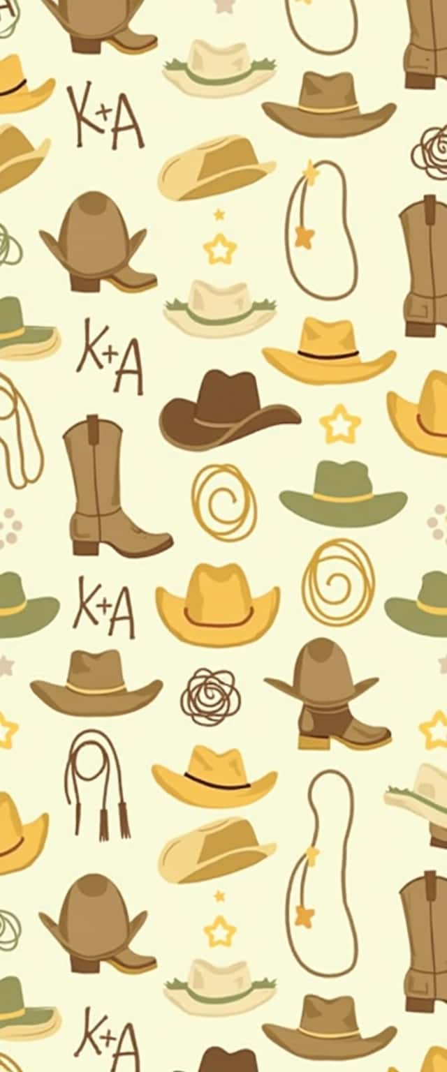 Cowboy Boots and Lassos Pattern Phone Case Cowboy Boots and Lassos Pattern Phone Case