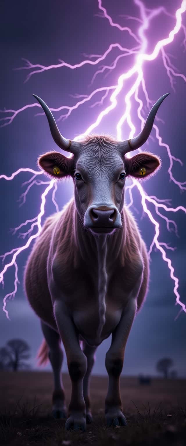 Whimsical Cow with Lightning Phone Case Whimsical Cow with Lightning Phone Case