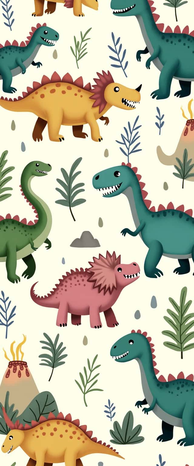 Playful Dinosaur Pattern Phone Case Playful Dinosaur Pattern Phone Case
