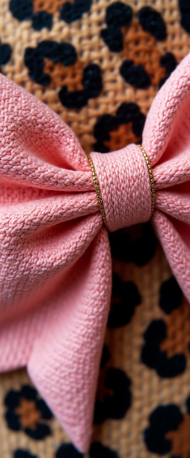 Plush Pink Bow with Cheetah Print Phone Case Plush Pink Bow with Cheetah Print Phone Case