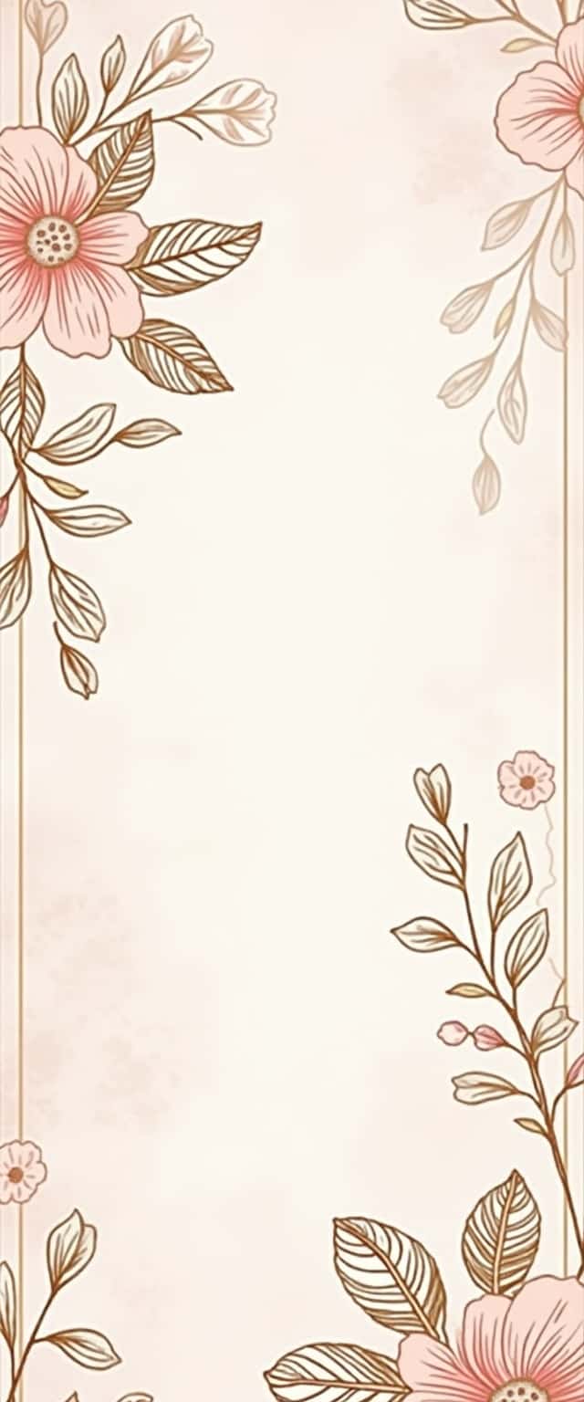 Rose Gold Floral Pattern Design Phone Case Rose Gold Floral Pattern Design Phone Case