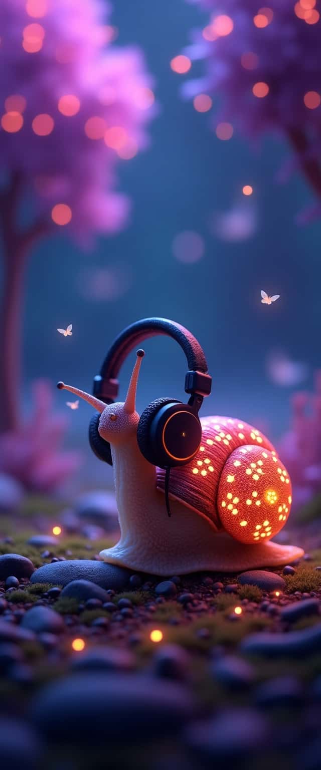 Snail DJ in Forest Phone Case