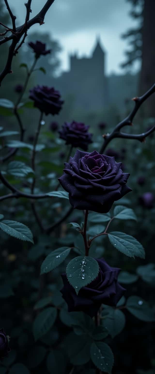 black rose garden twilight Phone Case black rose garden twilight Phone Case