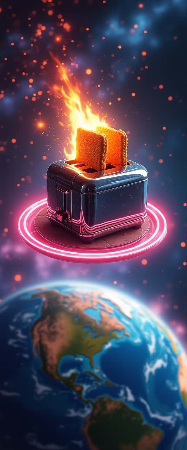 Zero Gravity Chrome Toaster Phone Case