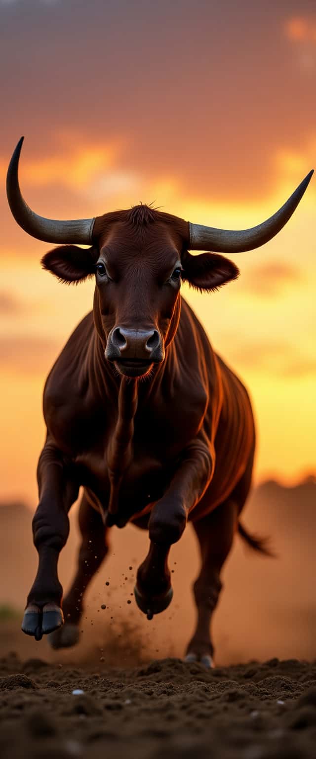 Fierce Bucking Bull Mid-Leap Phone Case