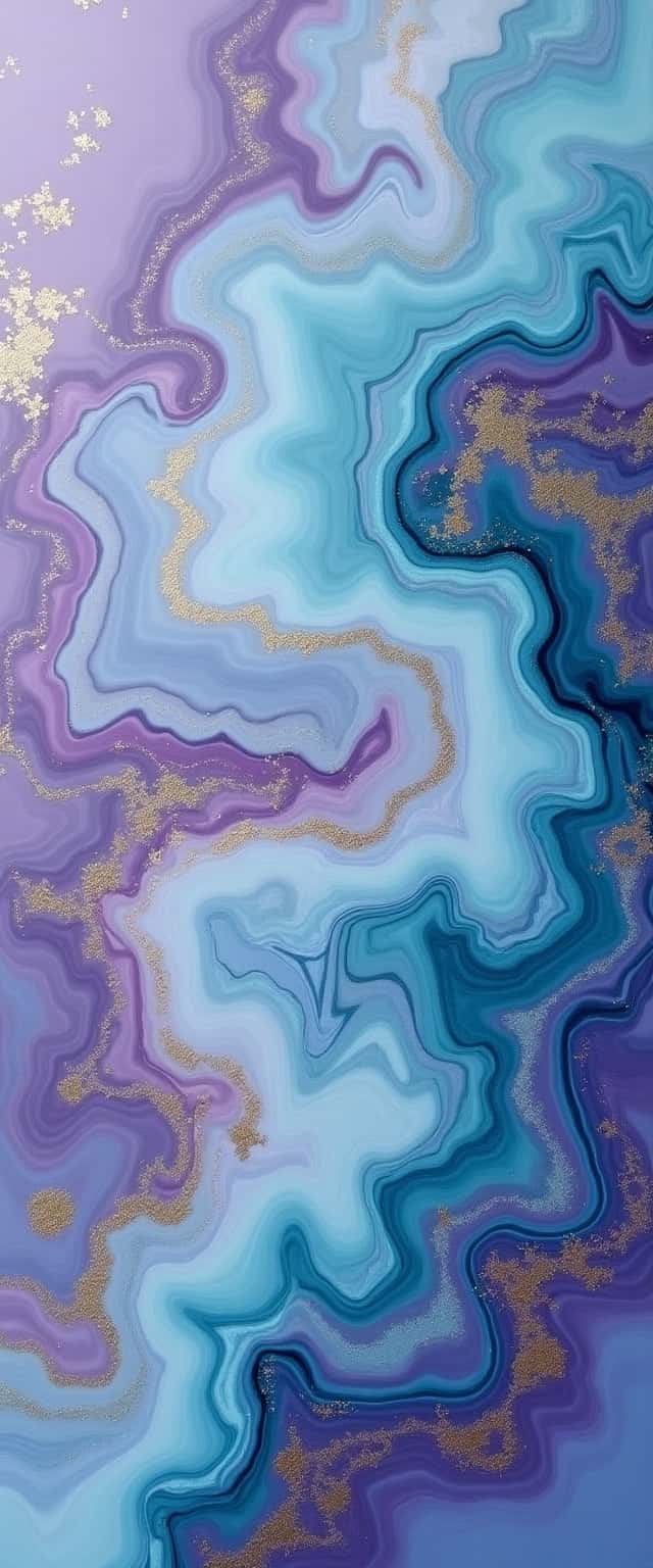 Lavender and Aquamarine Marble Design Phone Case Lavender and Aquamarine Marble Design Phone Case