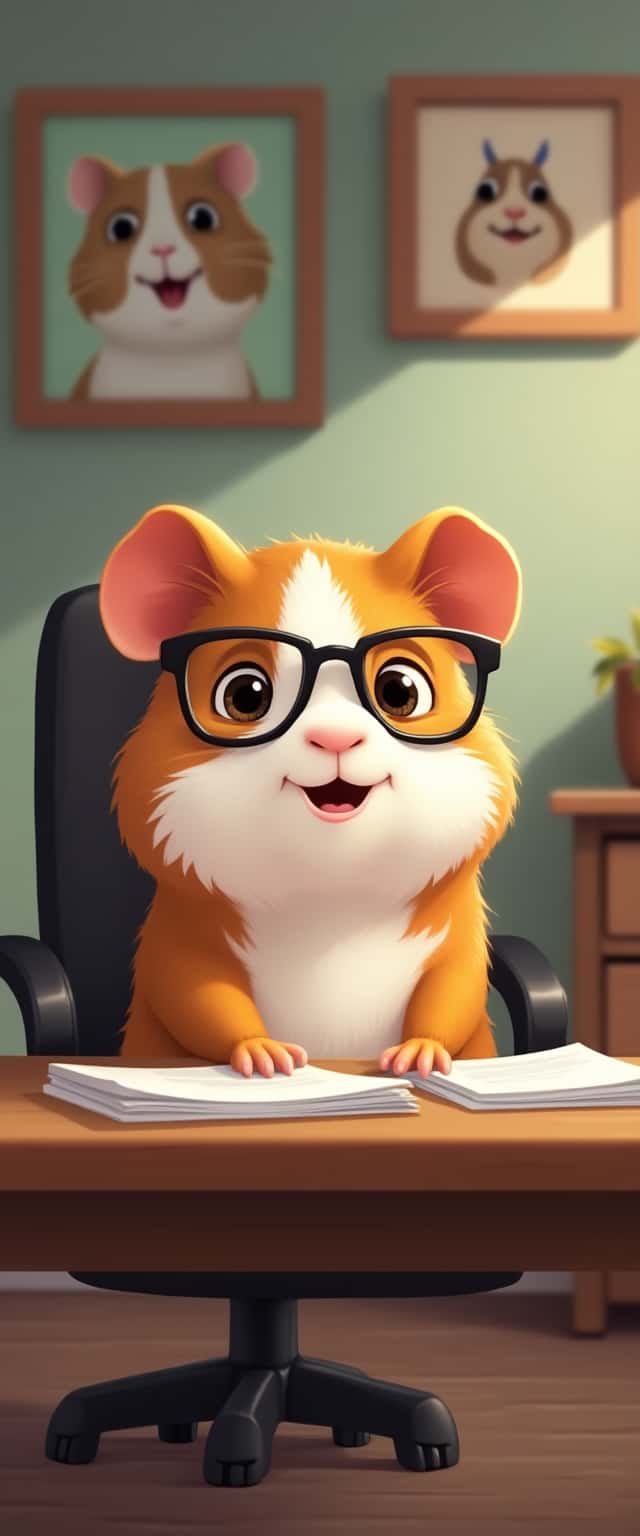 Wise Guinea Pig Office Illustration Phone Case Wise Guinea Pig Office Illustration Phone Case