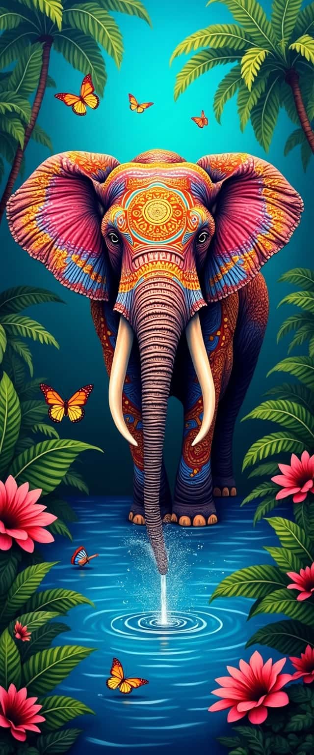 Whimsical Jungle Elephant Scene Phone Case Whimsical Jungle Elephant Scene Phone Case