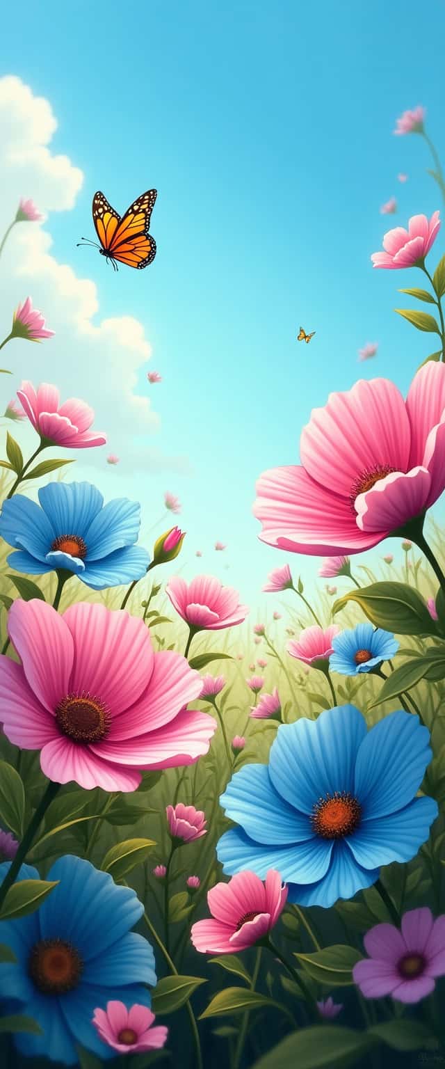 Oversized Flower Field Design Phone Case Oversized Flower Field Design Phone Case