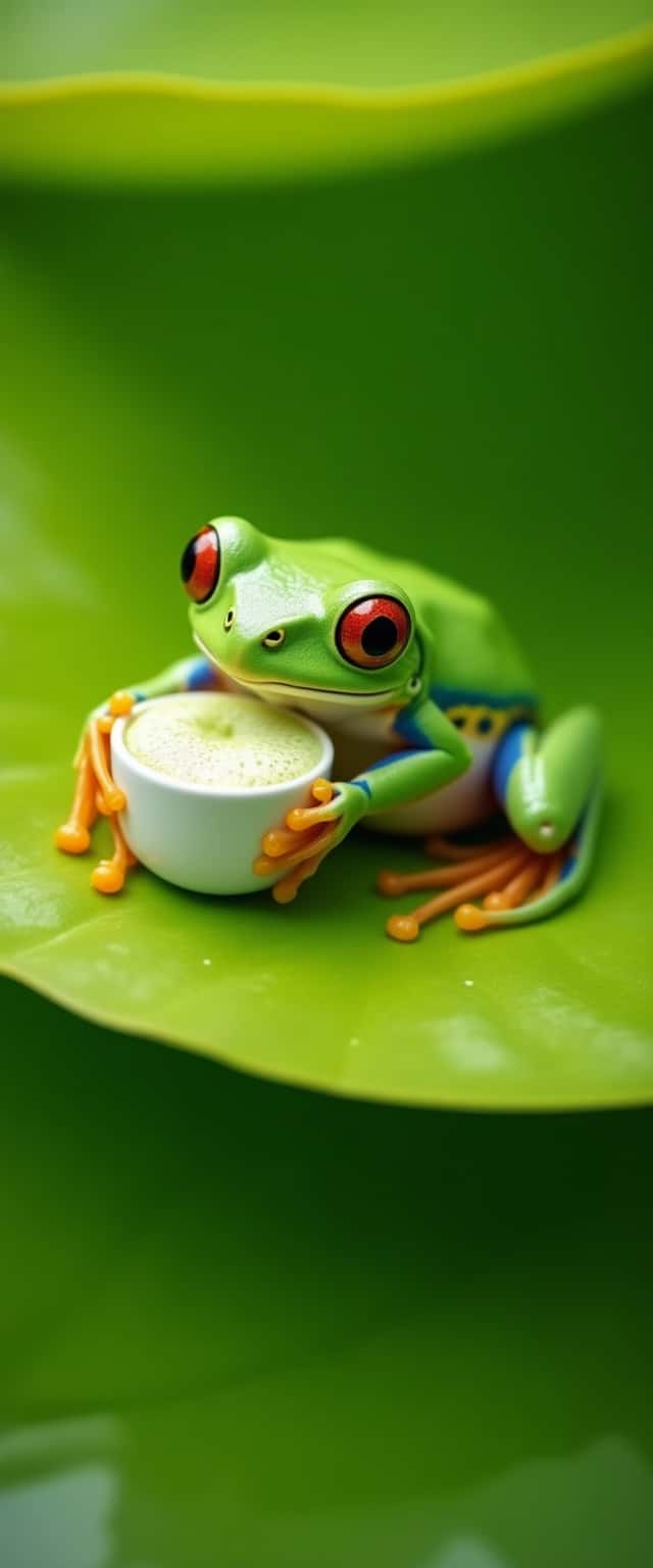 Elegant Frog on Lily Pad Phone Case