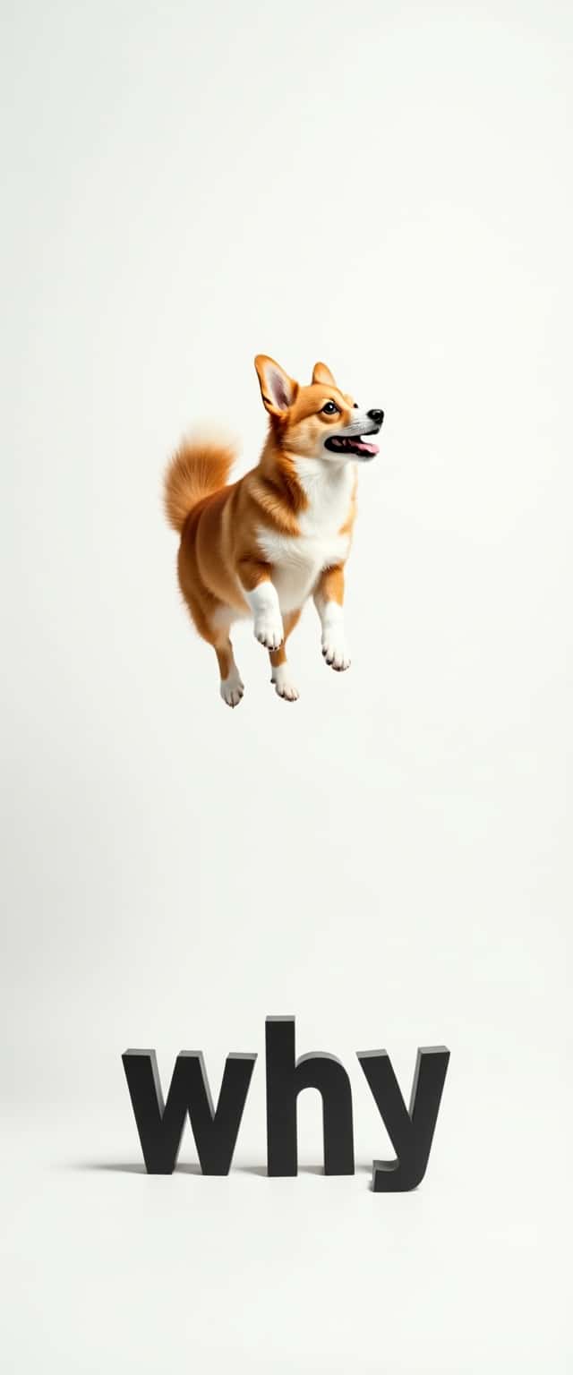 Hovering Corgi with Bold Text Phone Case