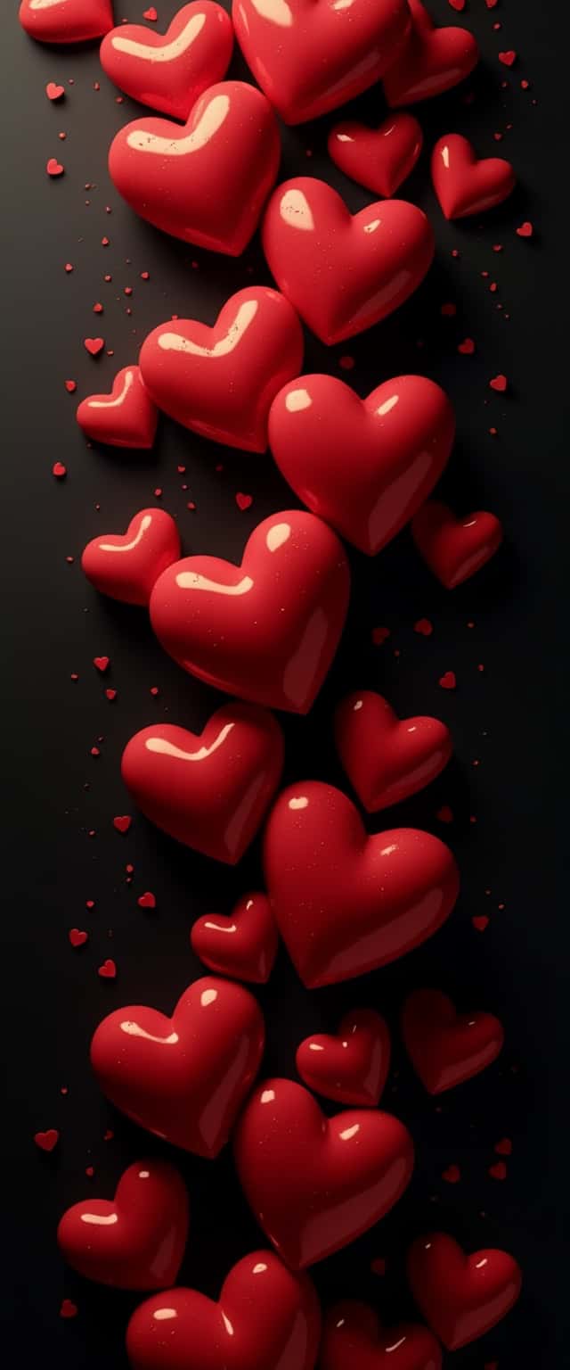 3D Cascading Hearts Design Phone Case 3D Cascading Hearts Design Phone Case