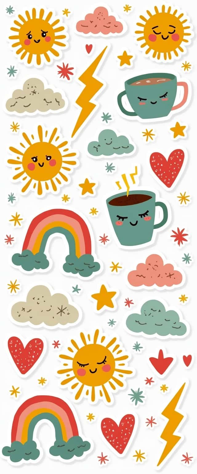Playful Sunshine Doodles Collage Phone Case