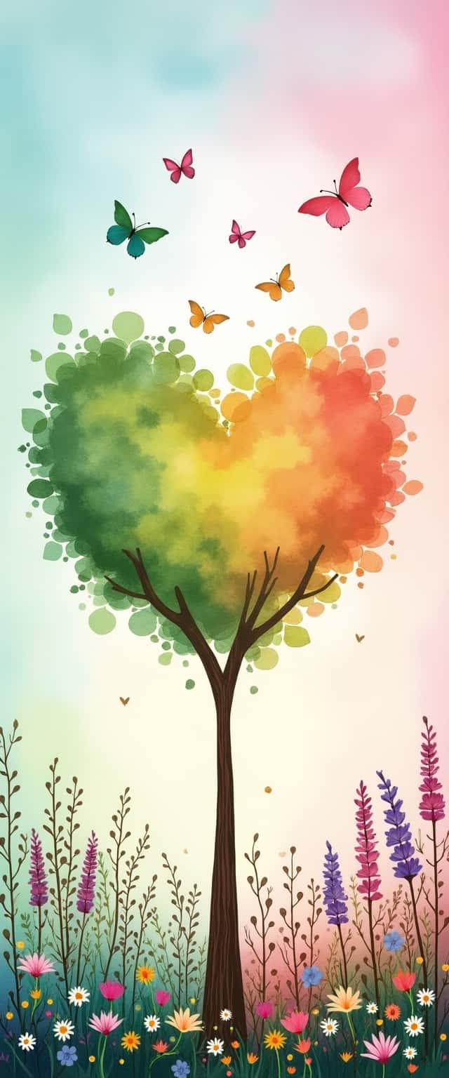 Watercolor Tree Silhouette Design Phone Case