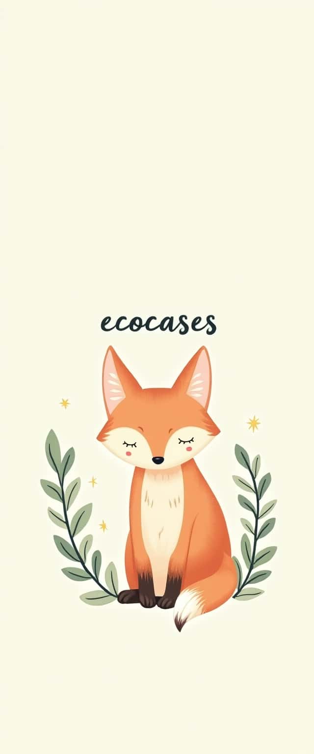 Whimsical Fox with Leaves Design Phone Case Whimsical Fox with Leaves Design Phone Case