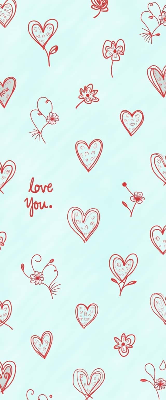 Hand-Drawn Heart Pattern Phone Case