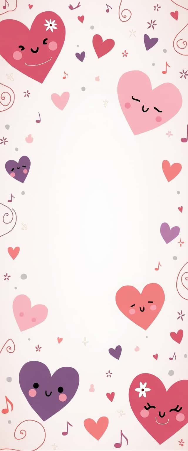 Cheerful Colorful Heart Design Phone Case
