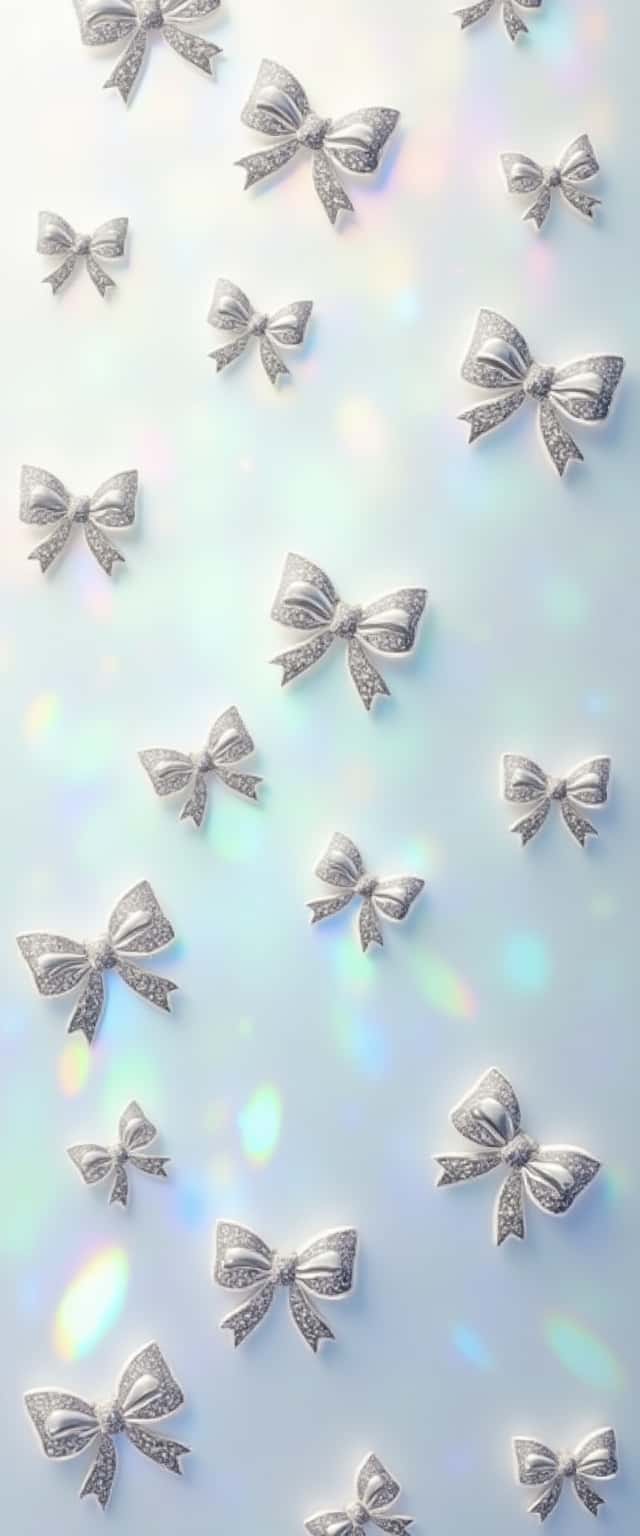 Silver Bows Transparent Phone Case Silver Bows Transparent Phone Case
