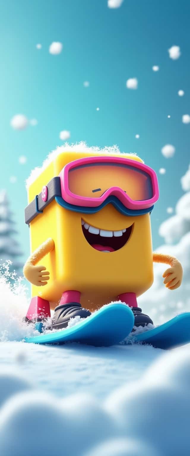 Playful Butter Block on Sled Phone Case