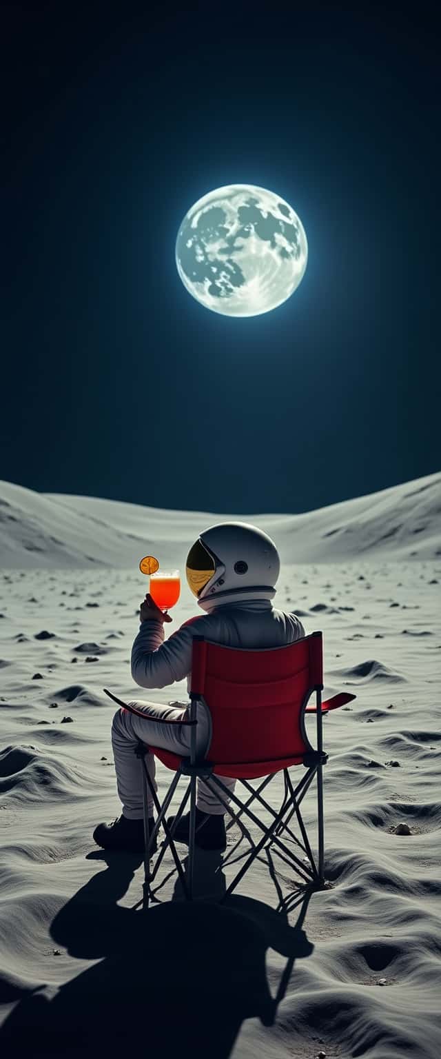Astronaut Relaxing on the Moon Phone Case Astronaut Relaxing on the Moon Phone Case