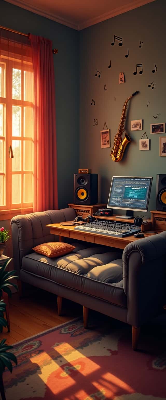 Lofi Music Studio Interior Phone Case Lofi Music Studio Interior Phone Case