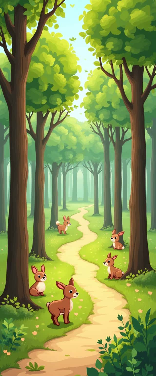Whimsical Forest Scene Illustration Phone Case
