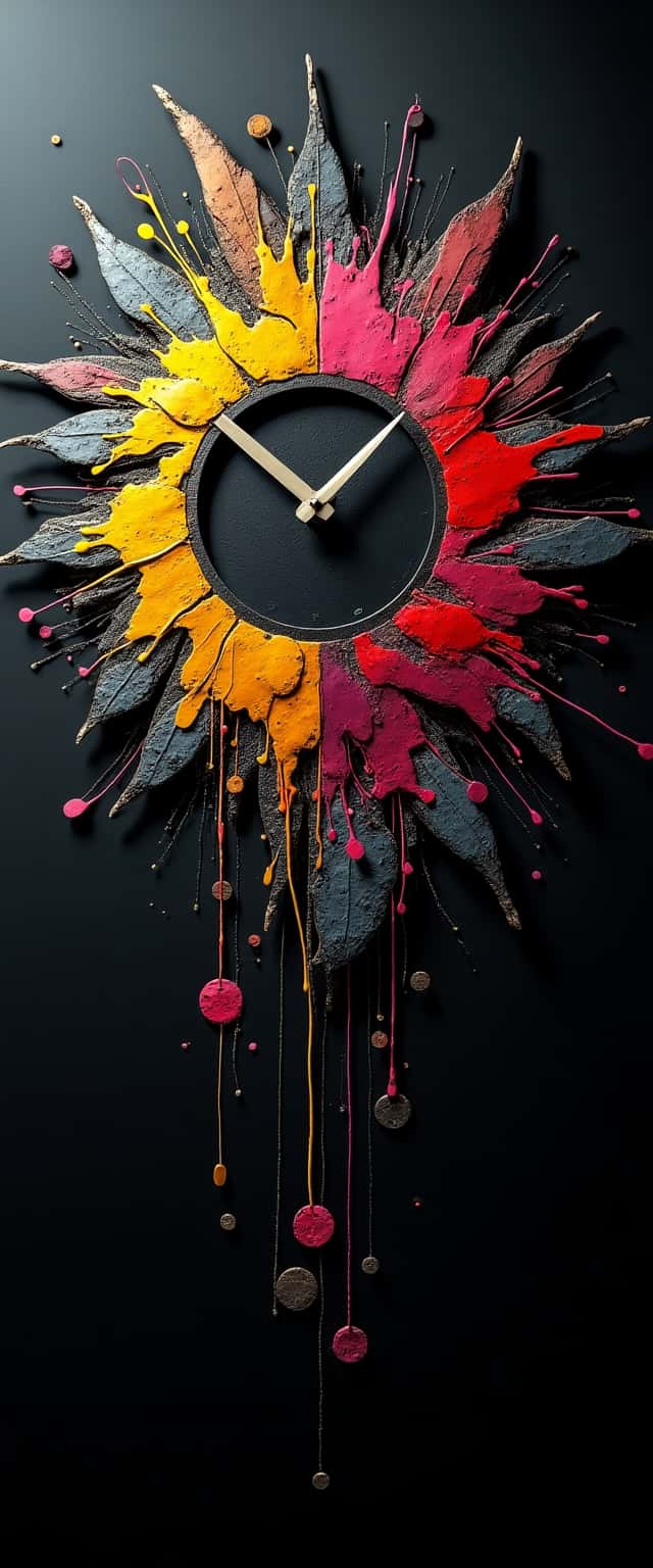 Colorful Abstract Clock Design Phone Case Colorful Abstract Clock Design Phone Case