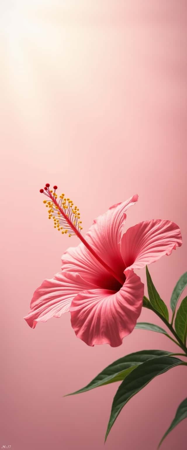Realistic Pink Hibiscus Bloom Phone Case Realistic Pink Hibiscus Bloom Phone Case