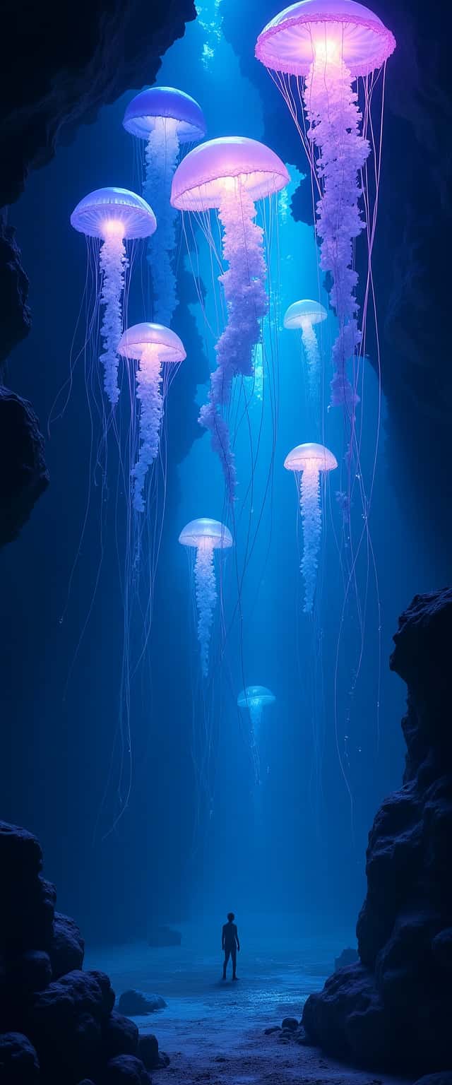 Underwater Jellyfish Cavern Phone Case Underwater Jellyfish Cavern Phone Case