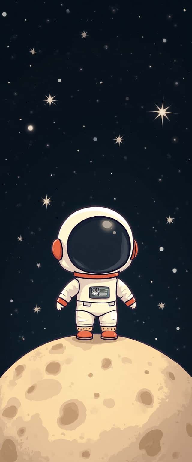 Playful Astronaut on Moon Phone Case Playful Astronaut on Moon Phone Case
