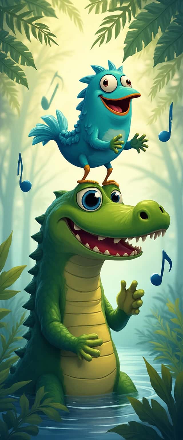 Whimsical Bombardillo and Crocodile Phone Case