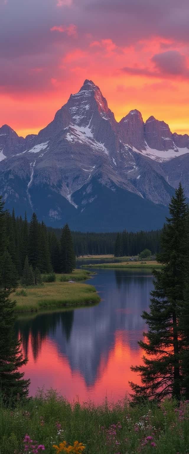Grand Teton Sunset Landscape Phone Case