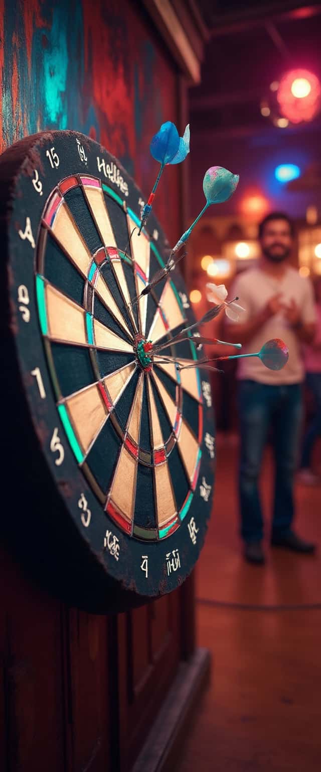 Dartboard Thrill in Pub Scene Phone Case
