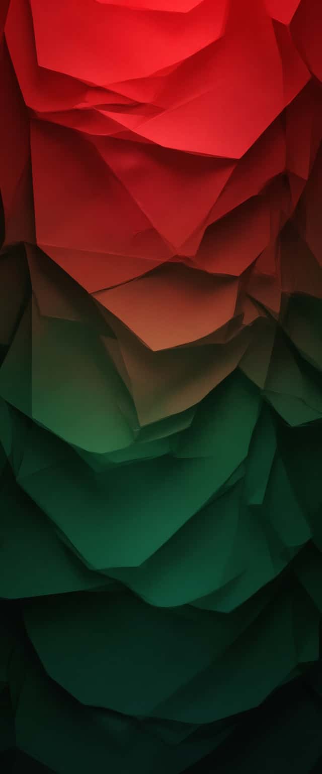 Geometric Red and Green Pattern Phone Case