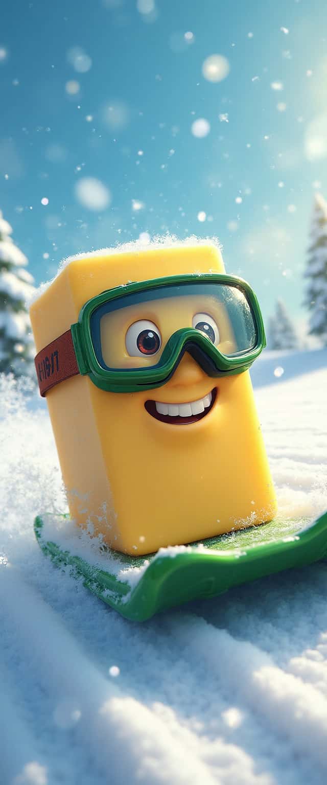 Cheeky Butter on a Sled Phone Case