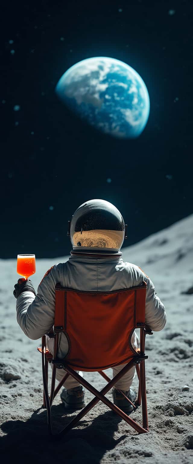 Astronaut Relaxing on Moon Phone Case Astronaut Relaxing on Moon Phone Case
