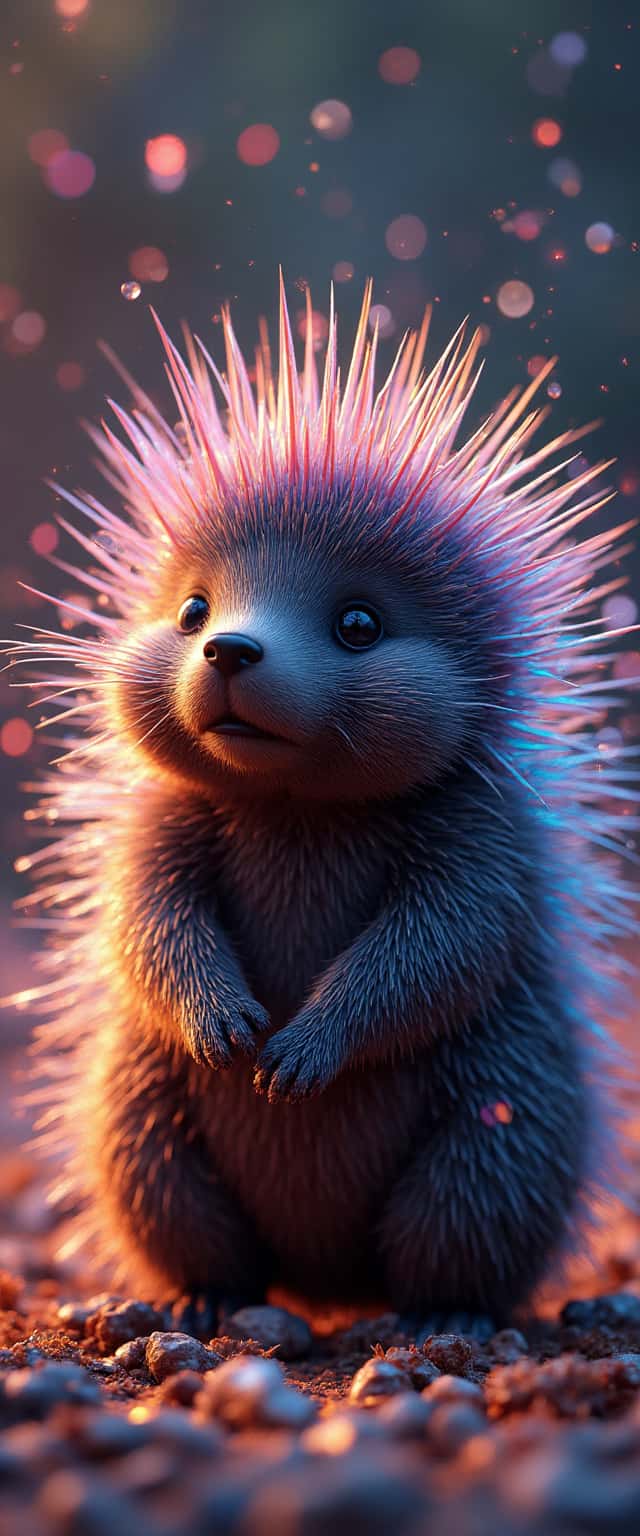 Vibrant Porcupine 3D Scene Phone Case