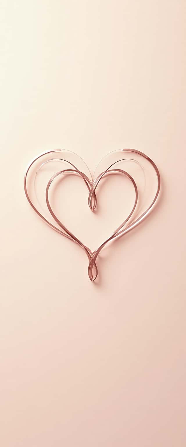 Elegant Intertwining Heart Design Phone Case