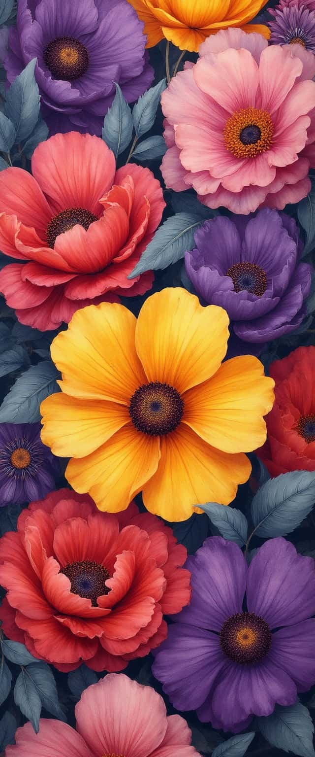 Oversized Blooming Flower Tapestry Phone Case