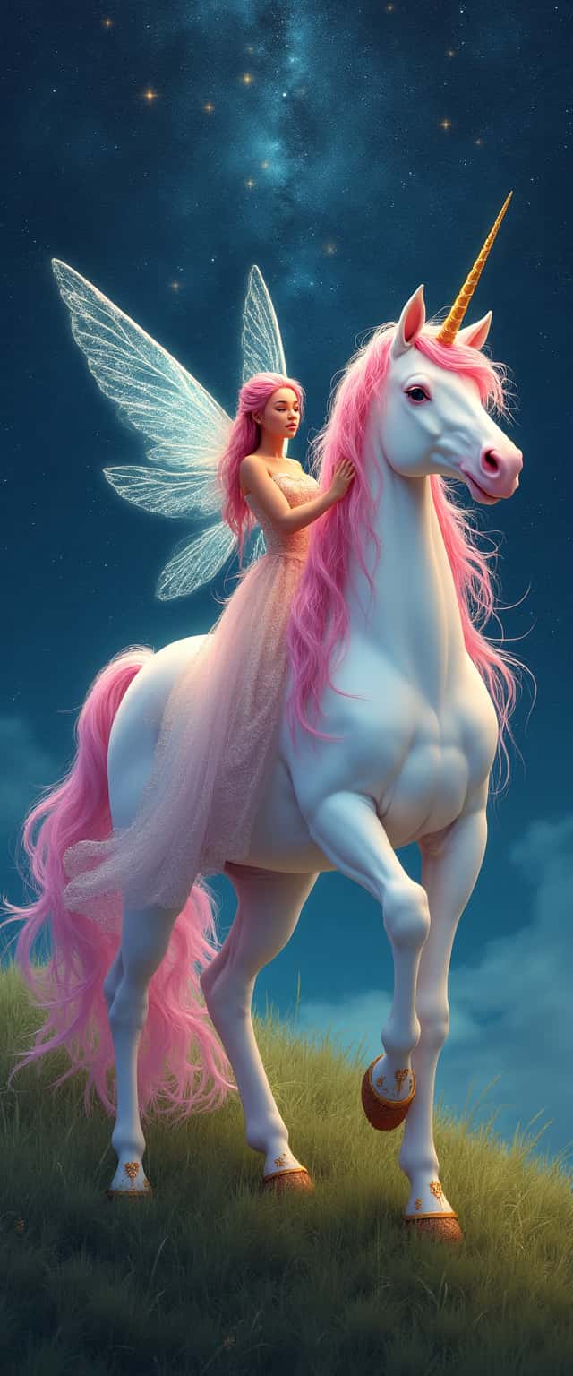 Majestic Unicorn with Fairy Phone Case