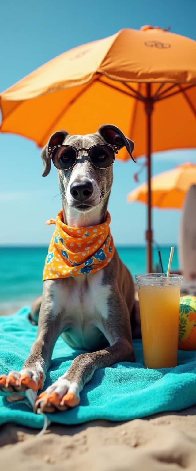 Brindle Greyhound Beach Relaxation Phone Case Brindle Greyhound Beach Relaxation Phone Case