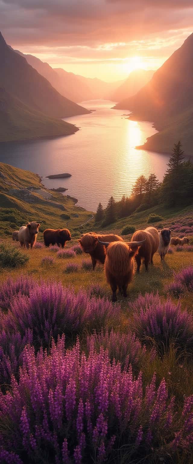 Loch Ness Sunset Landscape Phone Case