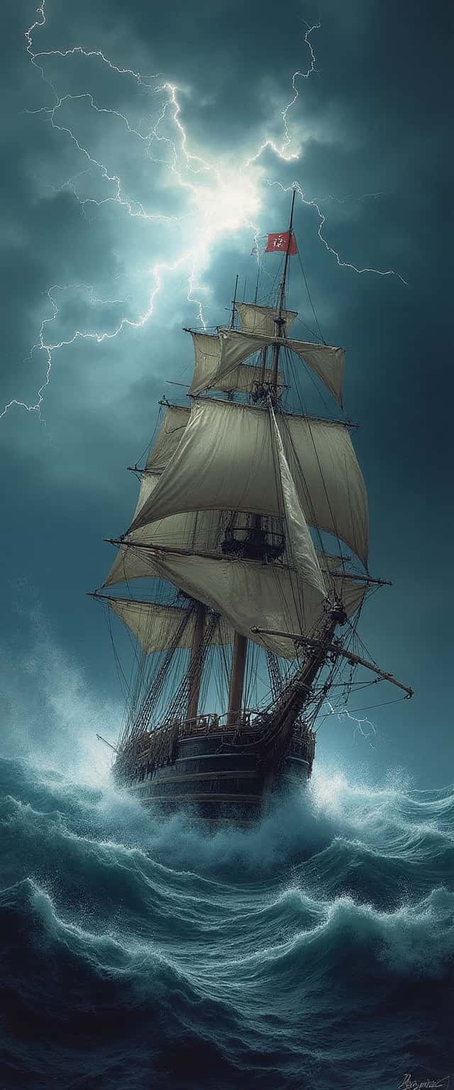 Dramatic 18th Century Sailing Ship Phone Case Dramatic 18th Century Sailing Ship Phone Case