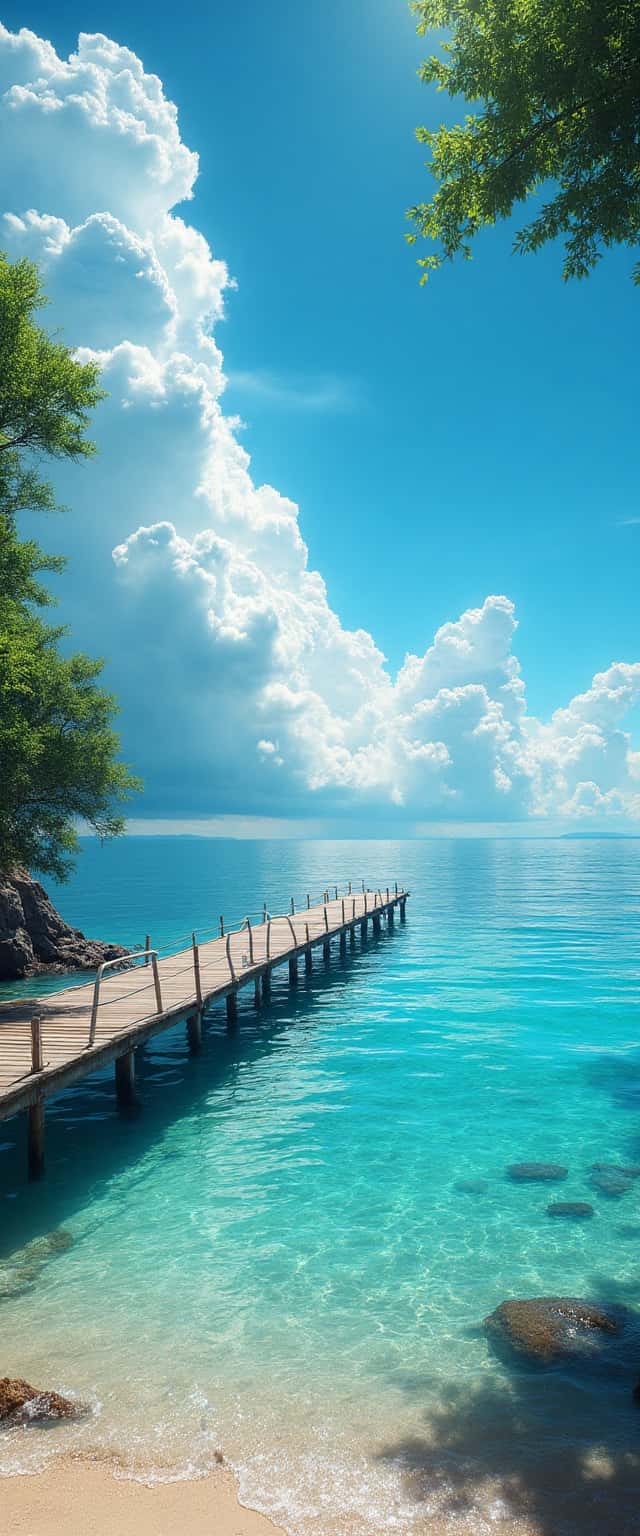 Serene Dock Over Turquoise Waters Phone Case